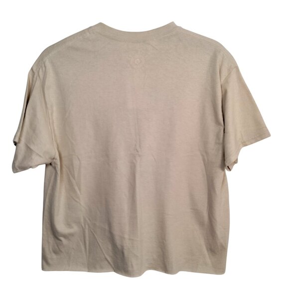 Trust The Universe Shirt Medium Cropped Im An Angel Floral Studded Crop Top Tan - Picture 2 of 15